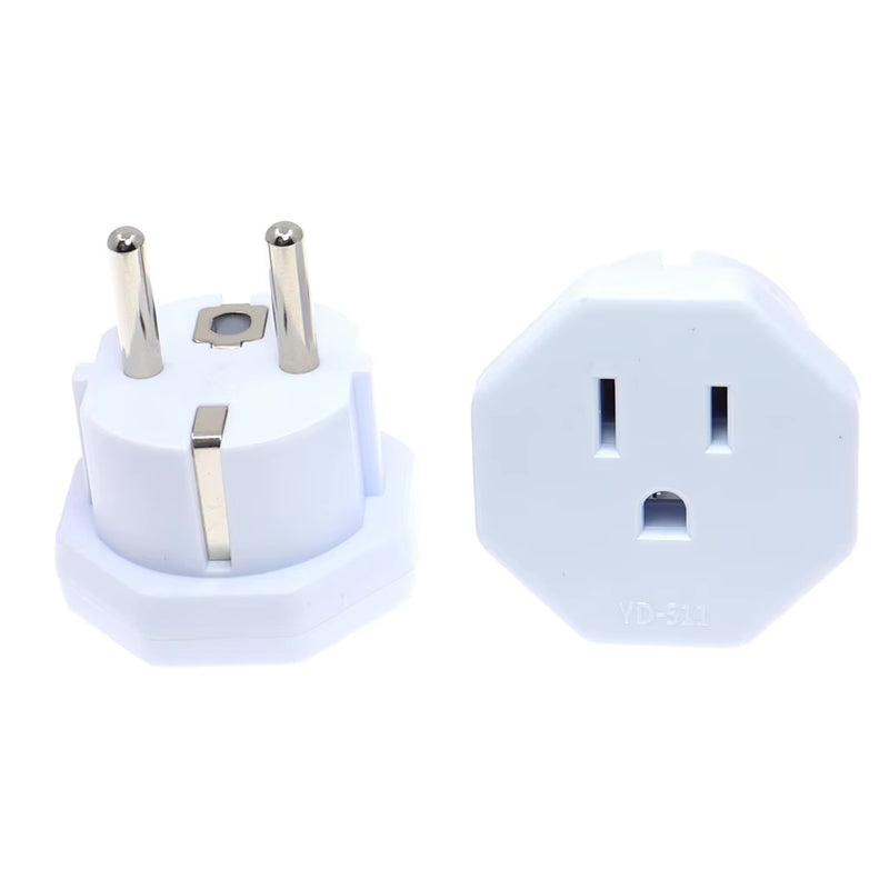 EU to US/Canada Travel Plug Adapter - 5 Pack